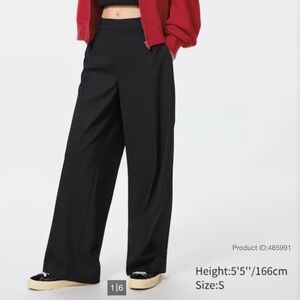 Uniqlo Smart Wide Pants. Black, size S.